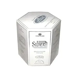 (Pack of 6) Silver - 6ml (Perfume Oil Roll-On by Al-Rehab