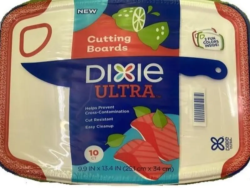 Dixie Ultra Disposable Paper Cutting Boards, 10-Count 10” x 13” Large Boards for Kitchen Meal Prep