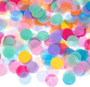 1 Inch Multicolor Round Tissue Confetti - 10000 Pieces for Parties, Weddings & More
