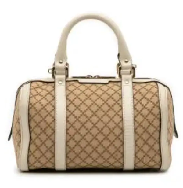 Pre-owned GUCCI Vintage Boston Bag | Timeless neutral aesthetic