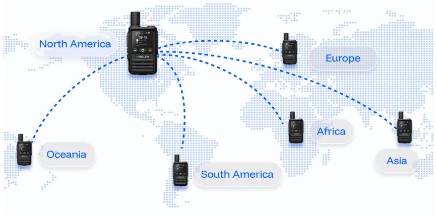 Poclink POC-1 Lite 4G Walkie Talkie - Lifetime Free Subscription Unlimited Range Global POC Radio with Bluetooth & APP, 3000mAh Long Battery Life, Rugged IPX4 Waterproof, SIM Included for Hiking & Team Work Durable Remote