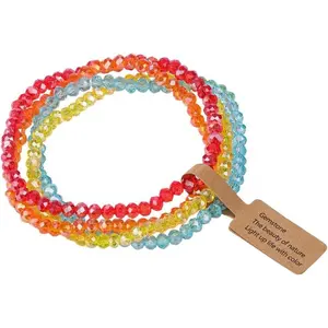 4 count  Bohemian Stackable Bead Bracelets for Women Bohemian Stretch Multilayered Bracelet Set Boho Style Wristbands