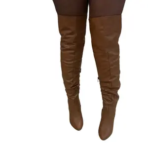 Brown Heel Boots - Stylish Over-the-Knee Design for Women's Fashion Footwear