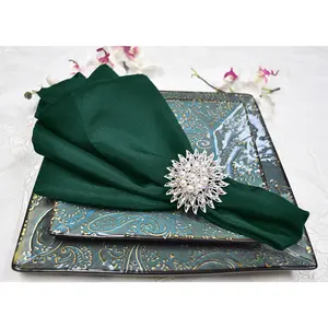 20"x20" Premium Polyester (240 GSM) Napkins - Hunter Green/Holly Green (10pcs/pk)