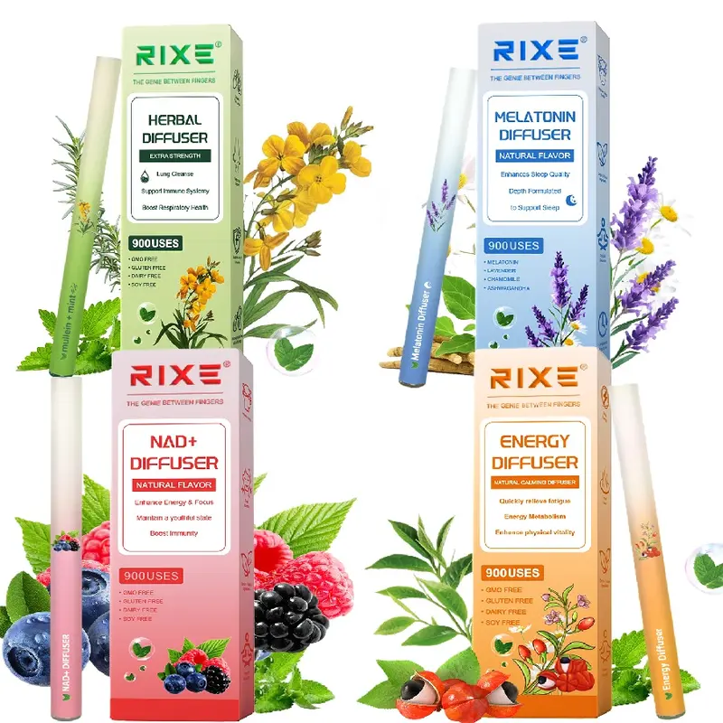 [Five-In-One] Natural Herbal Diffusers – Pure Herbal for Lung Support, Sleep Support, Energy Boost& Relaxation-Mullein & Thyme/Peppermint Extract/Lavender/Dandelion, Suitable for Most People Who Have Discomfort in Their Noses Healthy Therapy Fitness