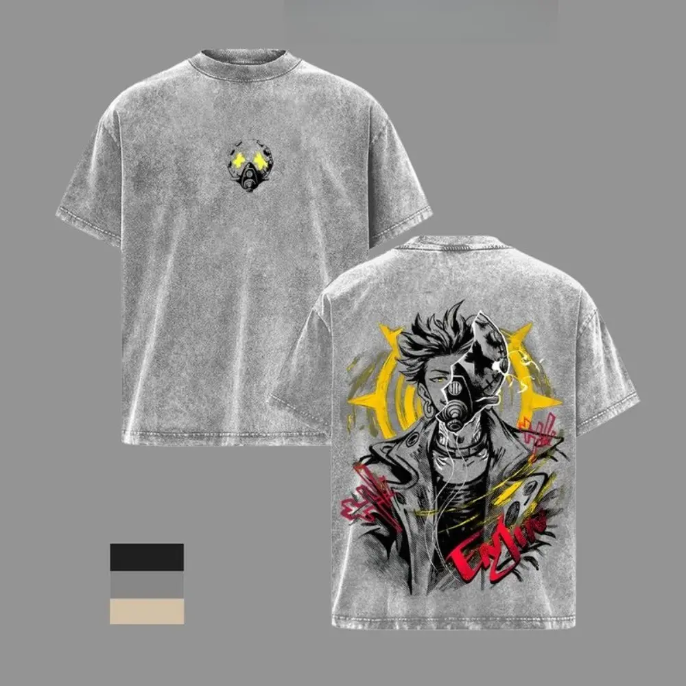 Enjin Gachiakuta Oversize T-Shirt – Vintage Washed Unisex Anime Graphic Tee – Japanese Manga Streetwear Merch Gift for Fans Unisex 100% Cotton T-shirt