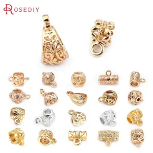 18K Gold Color Brass Necklaces Bracelets Charms Connector Pendants Clasps Beads Connector Jewelry Making Supplies Diy Findings-