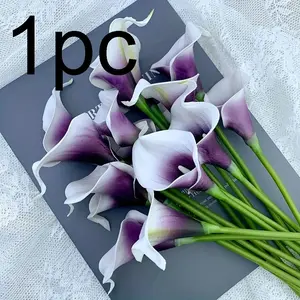 Artificial Calla Lily Bouquet, Perfect for Weddings, Parties, Home Decor, Realistic Fake Flowers Arrangement, Decorative Flowers, Plastic Floral Plant