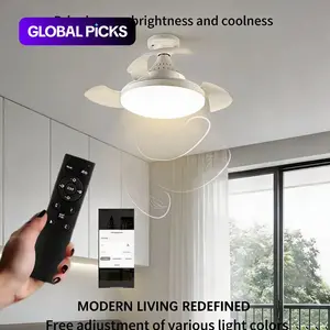 Modern LED Ceiling Fan Light, Dimmable Remote Control APP, Wall Mounted, Energy Efficient E Rating, Home Lighting for Living Room Bedroom Office #TOP PICKS