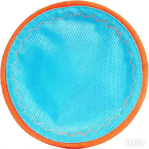 Paraflight Frisbee Dog Toy - Floating Frisbee for Water - Durable Nylon Material with Soft Rubber Edges - Suitable for Medium and Large Dogs - Large Size - Length 9.75inch x Width 9.75inch - 1 Piece