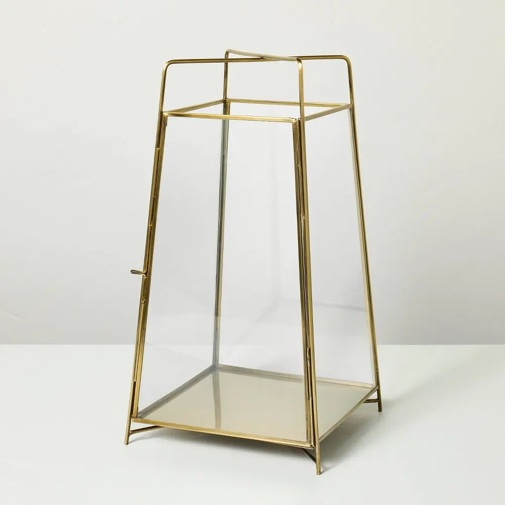 14" Brass Finish Lantern Small - Hearth & Hand with Magnolia 14" Brass Finish Lantern Small - Hearth & Hand with Magnolia
