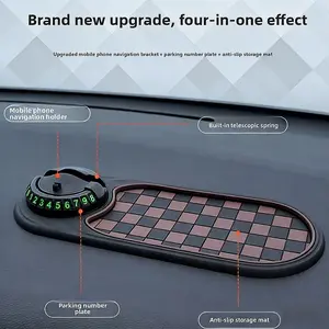 Car Parking Sign Holder Anti-Slip Mat Fixed Sticker Dashboard Phone Number Car Decor, Vehicle Organizer Accessory
