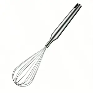 Stainless Steel Handheld Whisk, Durable Kitchen Tool, Rust-Resistant, Dishwasher Safe, Ideal for Baking, Coffee, Desserts, Home & Commercial Use