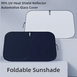 Thickened Automotive Glass Sunshade and Comes with Storage Bag,Keep Car Interior Cool,,Blocks 99.95% of light,Prevent interior aging,Car Interior Windshield Sunshade,Practical Car Accessories for Men, Summer Essentials