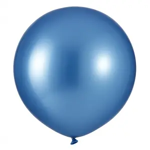 Azure Metallic Lux 24" Latex Balloons - Pack of 4