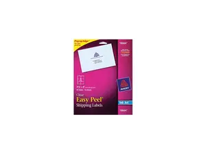 Avery 18664 Easy Peel Mailing Labels for Inkjet Printers, 3-1/3 x 4, Clear, 60/Pack