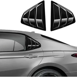 Compatible with Toyota Camry 2024 2023 2022 2021 2020 2019 2018 Accessories Sporty Car Rear Side Window Louvers Air Vent Scoop Shades Cover Trim Blinds -Glossy Black (Not Fit 2025)