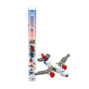 Plus-Plus Airplane Tube - STEM Toy for Kids Ages 5-12 - Made in Denmark with 100% Wind Energy