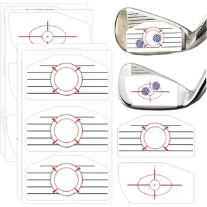 Golf Driver Blue Impact Tape Set Labels 150 pcs Christmas Standard Self-Teaching Sweet Spot Target Sticker Training Aids Tape Wood Iron Ball Hitting Recorder for Swing Practice