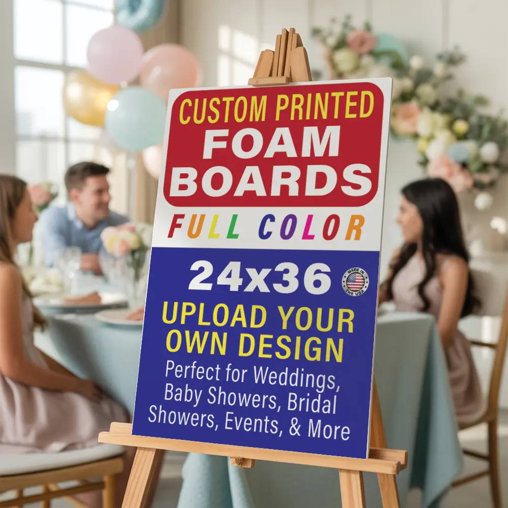 Custom Foam Board Poster Sign, 24x36 inch