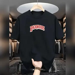 Summer Casual Short Sleeve S-5xl T-Shirt - Breathable Regular Fit Crew Neck With Bold Backwoods Graphic Prin For Men Fo Vintage Style Cotton Shirt
