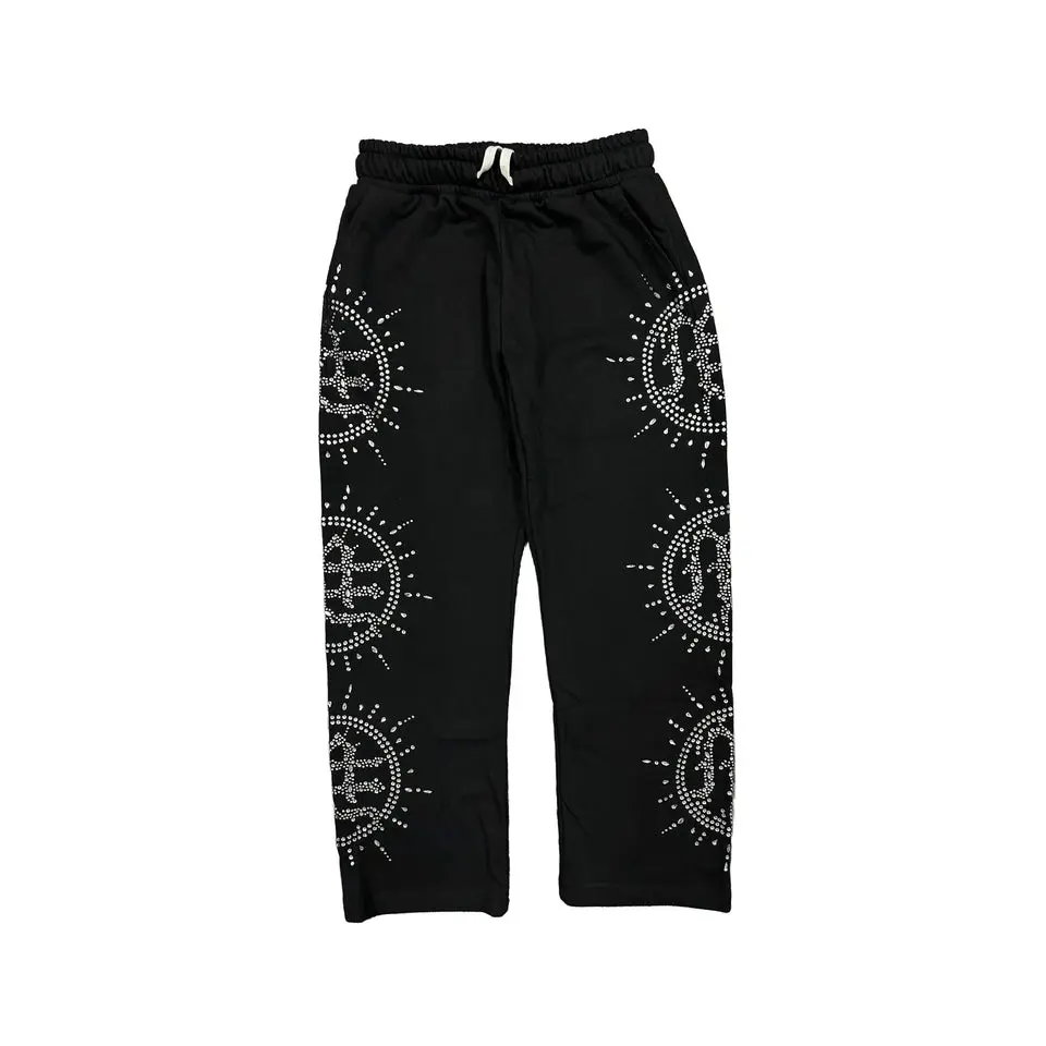 ‘Eclipse’ Black Rhinestone Sweats