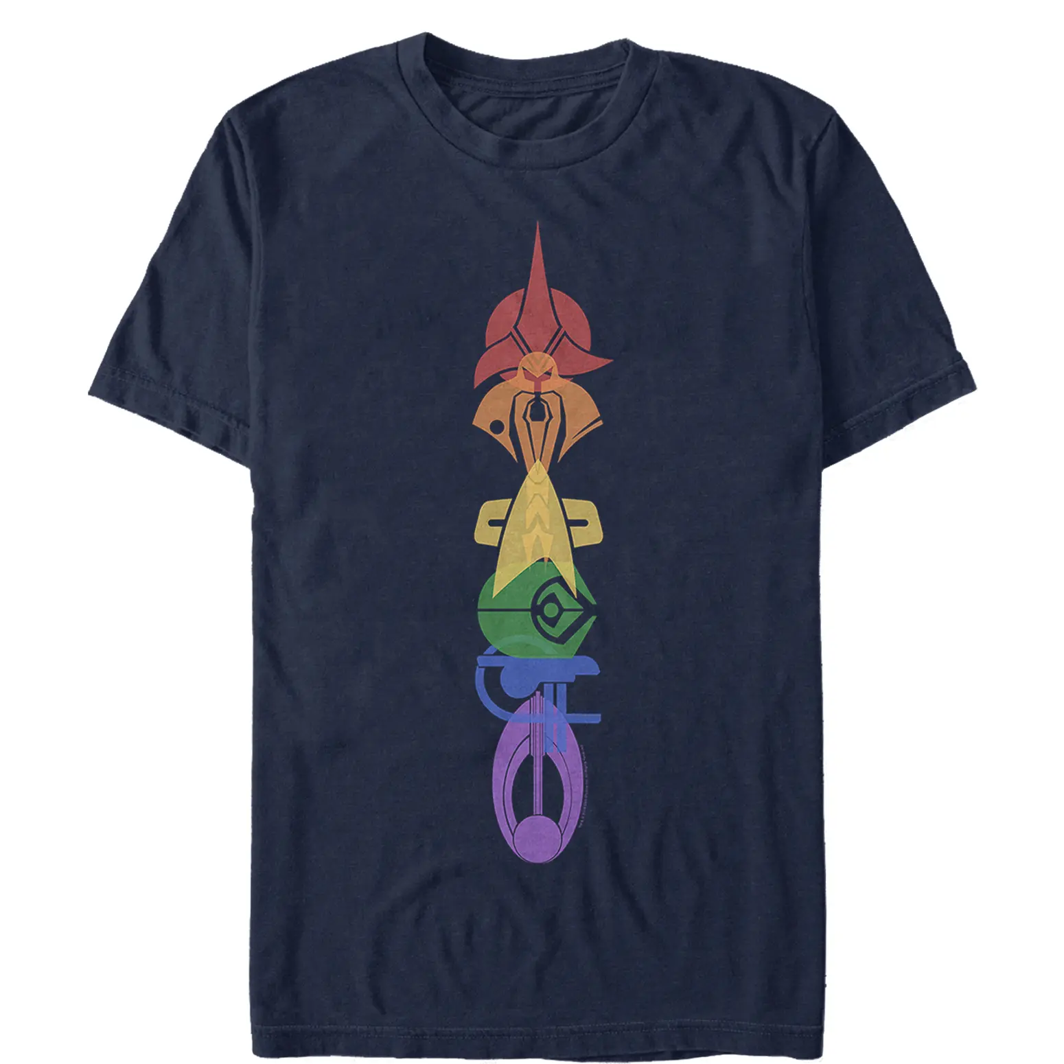 Men's Star Trek: Deep Space Nine DS9 Rainbow Unity Emblem T-Shirt