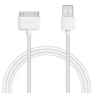 Cable USB Sync and Charging Cable for iPhone 4 4s 3G 3GS iPad 1 2 3 iPod Touch Nano 30 Pin Charger Cord Dock Adapter Data 3.3 Feet White