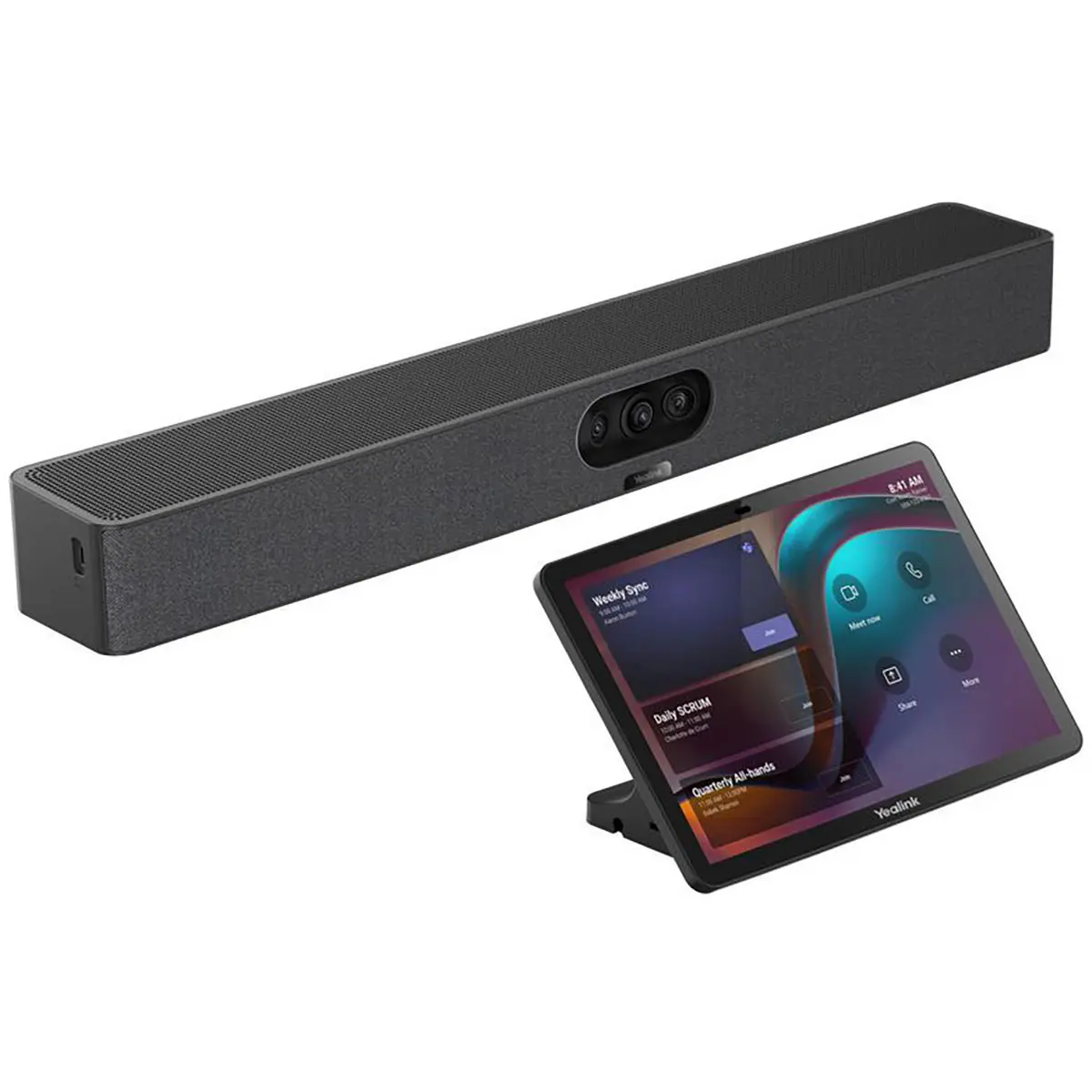 Yealink MeetingBar A25 4K Ultra HD All-in-One Video Bar with CTP25 10.1" Touchscreen Console for Focus Meeting Room