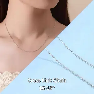 DIY005-Essential Bare Chain Minimal Collarbone Necklace 16-18" Multiple Link Styles (Thin or Bold), Pendant‑Ready mini chain necklace collarbone chain 16-18" thin chain, bold chain, minimalist jewelry, quiet luxury, replacement chain