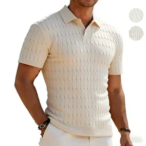 #SummerVibes 2026 Spring/Summer New Style Knitted Pullover Sweater Short Sleeve Casual Business-Style Lightweight Polyester Fabric
