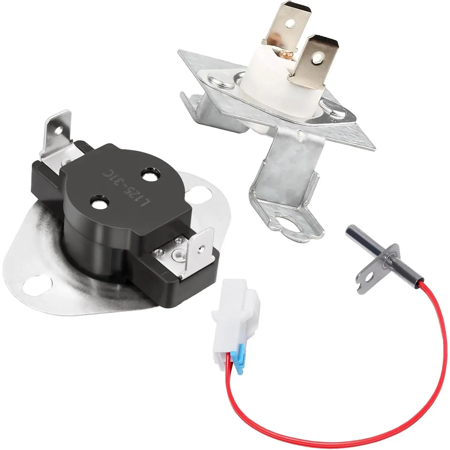 Dryer Replacement Parts Kit - 6931EL3003D Limit Thermostat, 6931EL3001E Thermostat, 6323EL2001B Thermistor for LG, Kenmore Dryers, Fixes No Heat or Not Enough Heat/Shuts Off Too Soon, Replaces 6931EL3003E,1268366,AP4440975,AH3530485,EA3530485,PS3530485, H