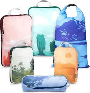 Compression Packing Cubes Set for Travel - Lightweight, Durable Clothes Organizer for Carry-On Luggage and Suitcases by TRIPPED Travel Gear