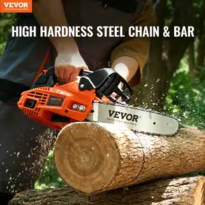 【DealsForYouDays】VEVOR 58CC 20" 3.22HP Gas Chainsaw, High-Strength Steel Chain, 12000 RPM Max Speed, Versatile Cutting Diameter, Reduces Sawdust Splatter, Handheld Petrol Power Tool for Tree Trimming & Wood Branch Cutting, Portable for Garden Use