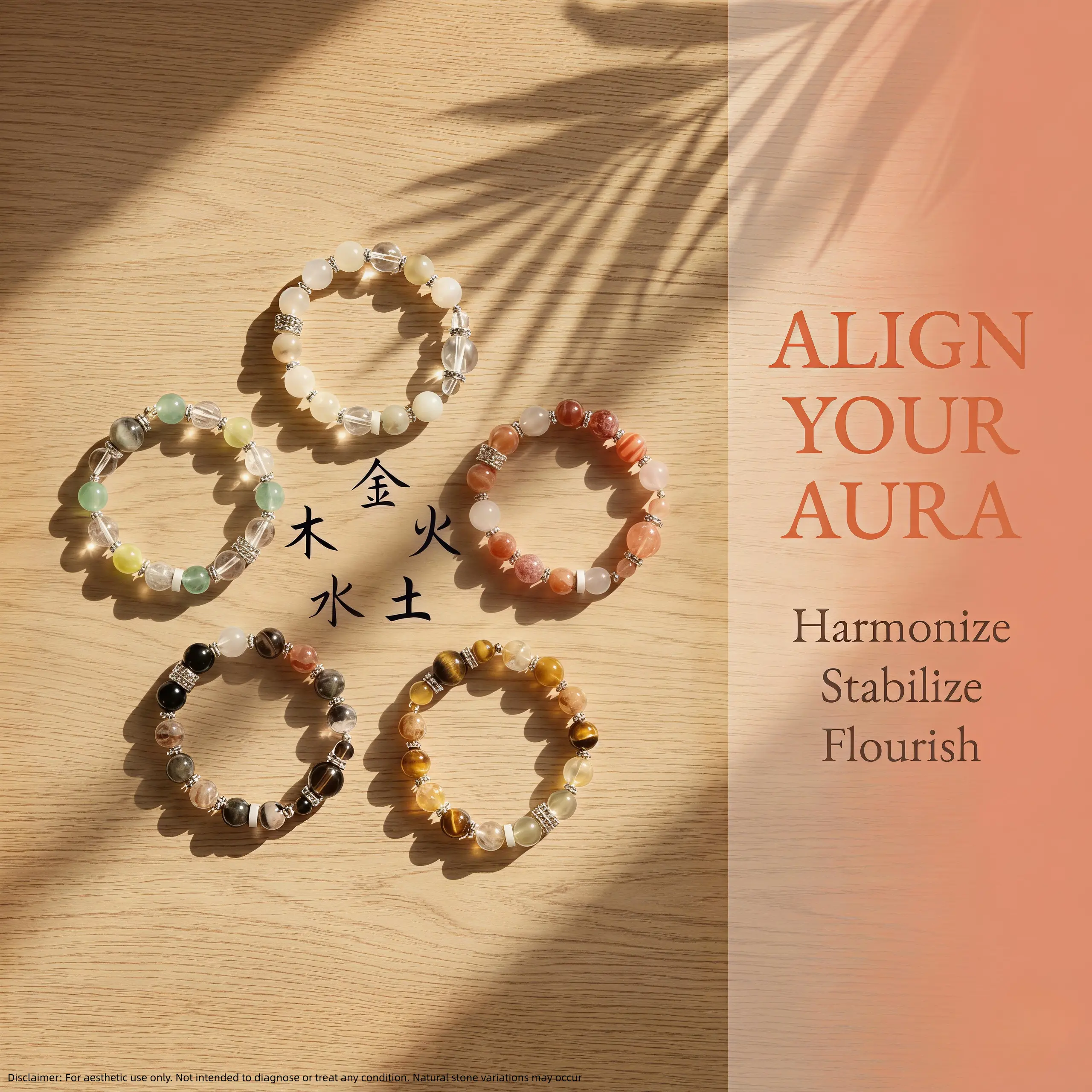 Five Elements Crystal Bracelet