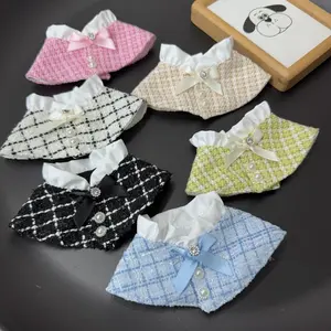 New 13cm-20cm Plush Dog Costume Dress, Cute Floral Pattern, DIY Doll Accessory, Wholesale Available, Ready Stock