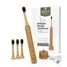 Briut Essentials Bamboo Sonic Electric Toothbrush,  Deep Clean & Teeth Whitening, 5 Cleaning Modes, Rechargeable Toothbrush for Sensitive Teeth, 3 Brush Heads Included