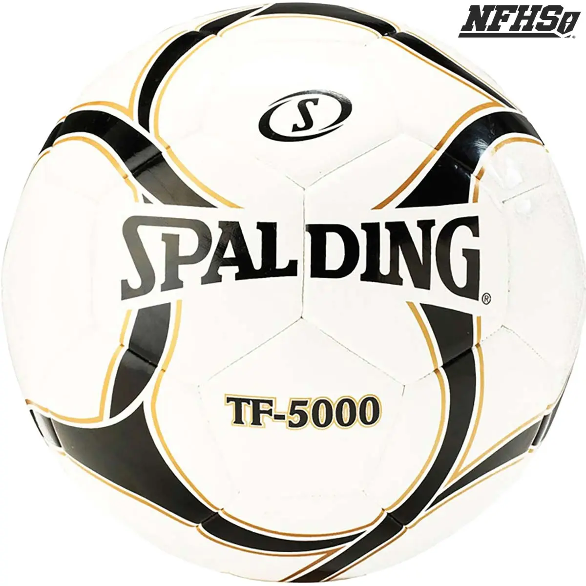 Spalding TF-5000 Hand Stitched Soccer Ball, Durable Composite Cover, Official Size 5 Balls for Soccer Fans & Athletes, Official Soccer Games, Latex Bladder