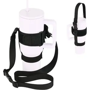 Water Tumbler Holder Strap Travel Tumbler Carrier Water Bottle Sling Strap for 30-40 Oz Insulated Cup Travel Mug Accessory Compatible with  Tumbler Cup for Travel Hiking Walking Camping