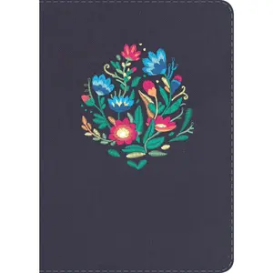 Biblias - NVI Biblia letra grande tamaño manual, azul bordado sobre tela con índice
