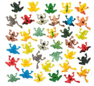 36 plastic toy frogs, large quantity of small frog toys, mini plastic frog figurines for aquarium decoration