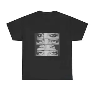 Whimsical Eye Art Unisex Heavy Tee Shirt- Vintage Billie Tee Eilish - Perfect for Art Lovers, Gifts, Casual Wear, Unique Fashion, Creative Expression Basic Womenswear QU1 YXQ