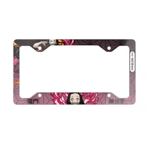 Kamado Nezuko License Plate Frame - Demon Slayer Anime Character Car Accessory - High Quality Hashira Aesthetic License Plate Frame - Perfect Anime Fan Gift