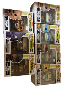 Teenage Mutant Ninja Turtles 1990 TMNT Vinyl Figure Bundle 7 Pack Set - Approximately 4-Inches Tall, New Packaged in Window Display Box funko pop