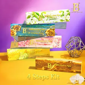 Billionaire Bubble Spa Nail Deluxe 4 Steps Pedicure Manicure Treatment Kit