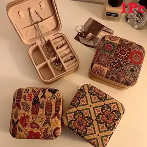 Vintage Jewelry Storage Box, 1 Count Multi-functional Jewelry Organizer, Home Jewelry Organizer, Jewelry Storage Box for Earrings, Rings, Necklaces, Lipstick, Jewelry Boxes