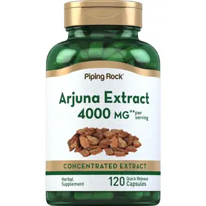 Piping Rock Arjuna Extract | 4000 mg | 120 Capsules | From Arjuna Bark Herb | Concentrated Herbal Supplement | Non-GMO, Gluten Free