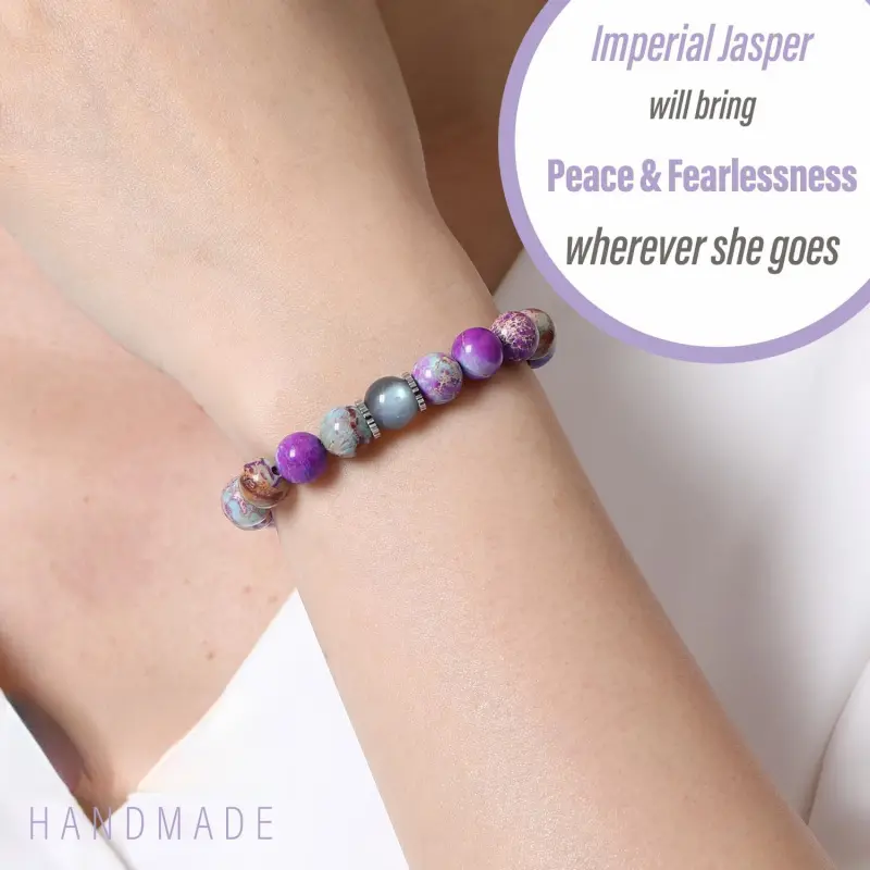 Cute Christmas Gifts for Kids/Teen Girls/Women-Love/Protection-Handmade Natural Crystal Bracelets with Xmas-Themed Card Cute Christmas Gifts for Kids/Teen Girls/Women-Love/Protection-Handmade Natural Crystal Bracelets with Xmas-Themed Card