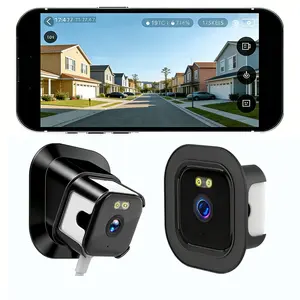 WiFi Window Camera Dual Stand, Adjustable Angle, No Screws, Self-Adhesive, Night Vision, Home Security Monitoring, Elderly, Kids, Pets