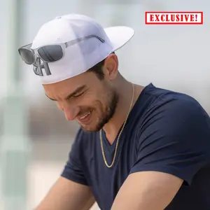 The Original BACK HAT™ White - Exclusive Sideflex™ Technology Cap for Backward Wear - Customizable & Comfortable - Available in M & XL Sizes